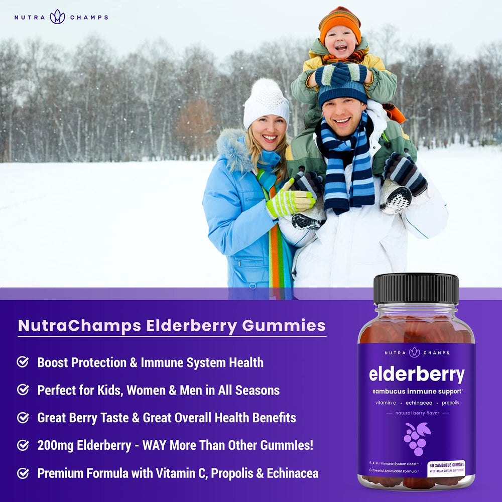 NutraChamps Elderberry Gummies on a daily routine for seasonal wellness.