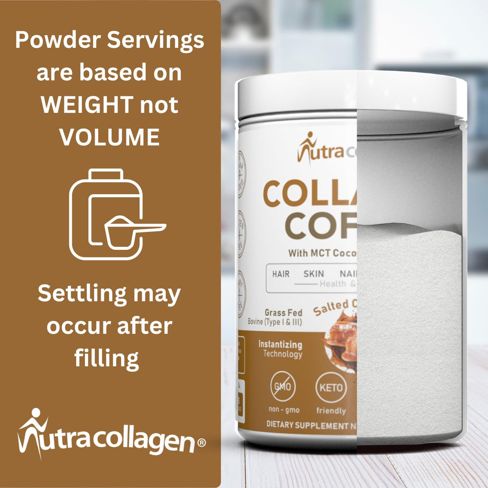 NUTRACOLLAGEN powder mixes quickly into recipes with a coffee note.