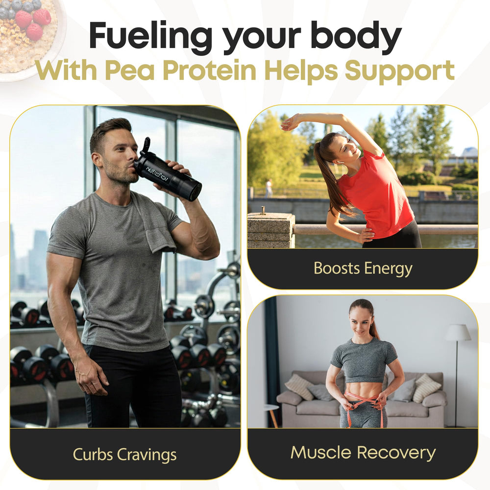 Nutraflav gluten-free pea protein bag highlights clean nutrition
