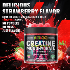 NUTRAGOGO strawberry electrolyte chews close-up with vibrant color and texture