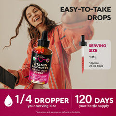 NutraHarmony B7 Biotin Drops illustrate hair and skin vitality in a convenient package.