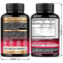 NUTRAHARMONY D-Mannose 2000mg capsules closeup supporting bladder wellness