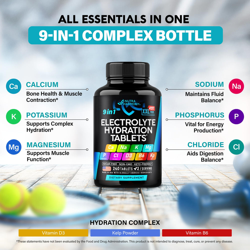 NUTRAHARMONY Electrolytes with kelp powder emphasizing natural minerals