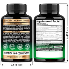 NutraHarmony Mullein Leaf Extract capsules closeup highlights natural lung-supporting ingredients