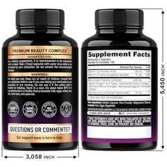 NutraHarmony multi collagen bottle back with ingredients and directions