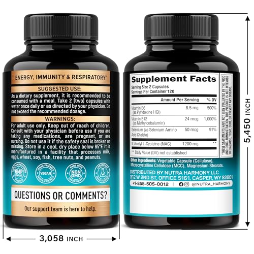 NutraHarmony NAC capsules front view suggesting immune support potential.