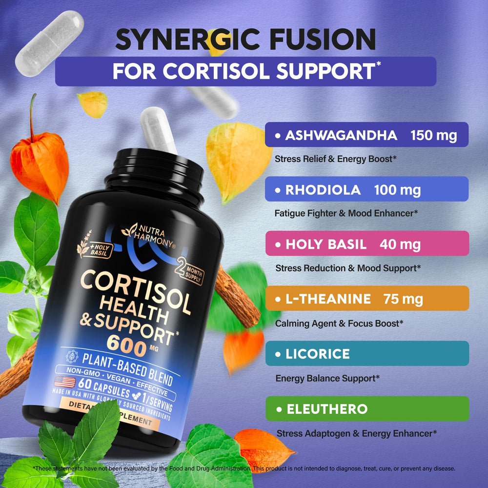 NUTRAHARMONY rhodiola rosea capsules supporting energy and stress response.