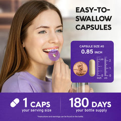 NutraHarmony saffron daily routine image demonstrates easy one-capsule daily use.