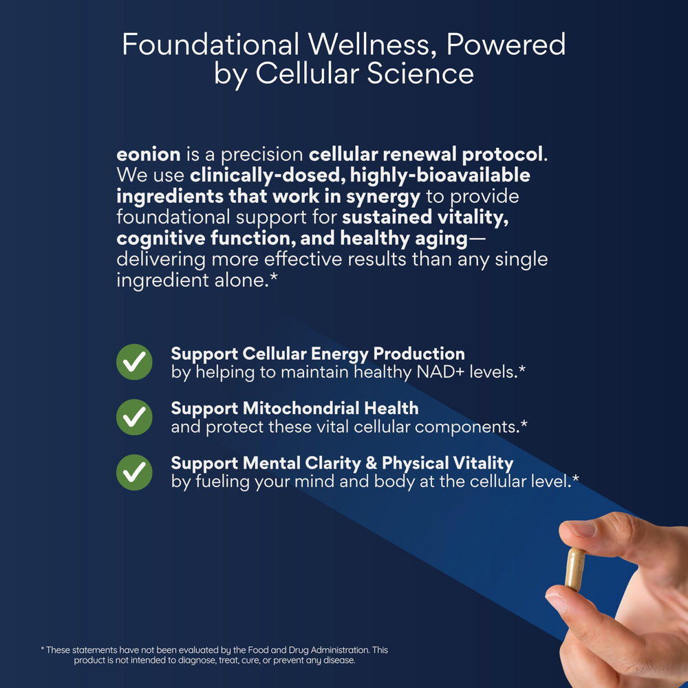 NutraHerbs NAD+ ingredients matrix highlighting NR, PQQ, CoQ10 for mitochondrial support.