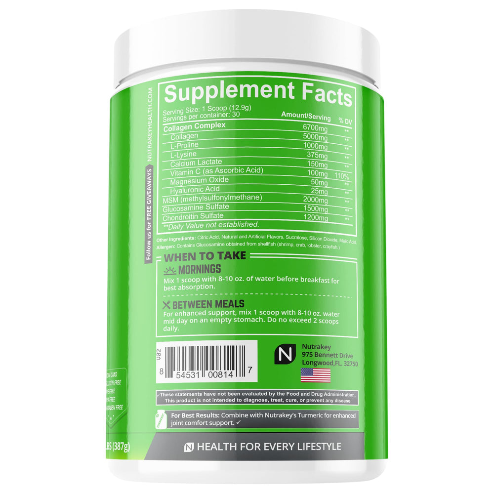 NutraKey Innoflex powder dissolving in liquid, convenient daily joint care.