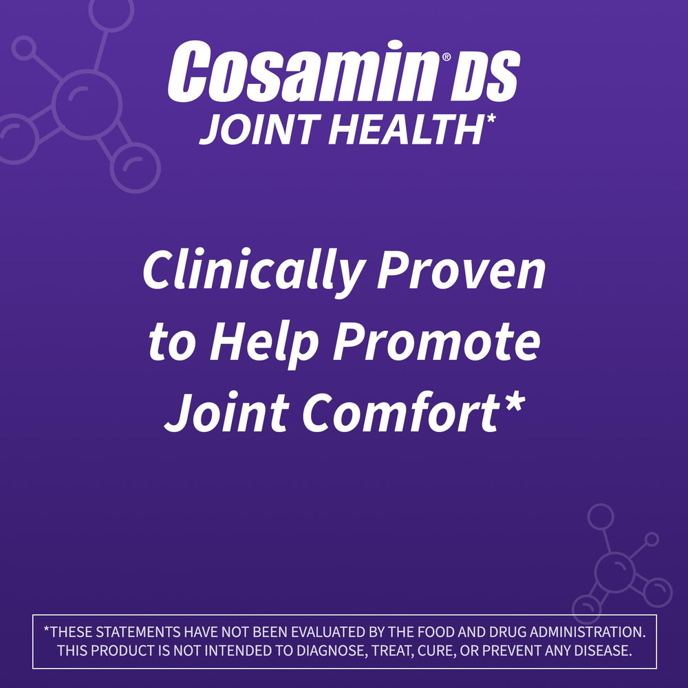 Cosamin DS ingredient graphic from Nutramax shows high-quality glucosamine and chondroitin.