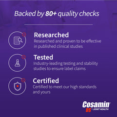 Nutramax Cosamin DS science/research badge indicating credibility.