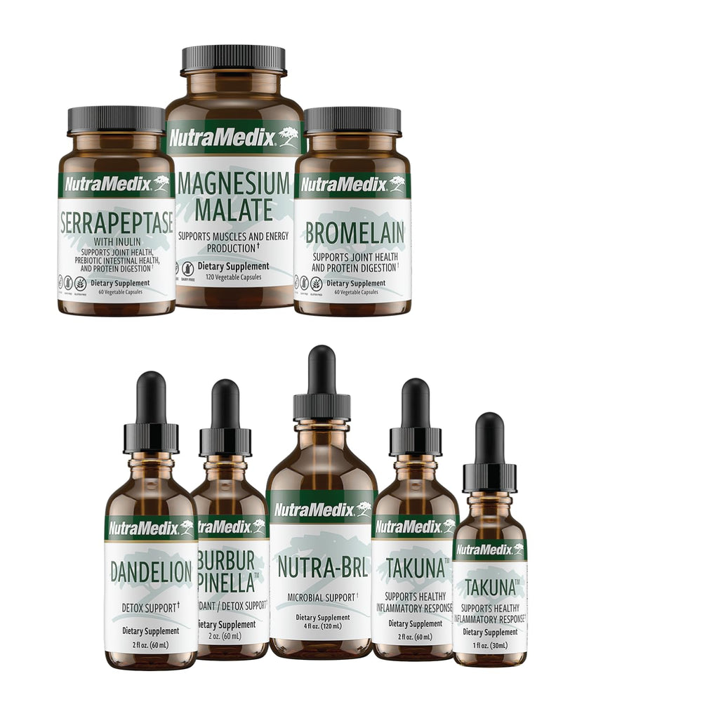 NutraMedix Cowden Month 1 bottle showing magnesium malate for gentle energy.