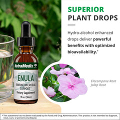 NutraMedix Enula bottle label close-up showing quality herbal formula.