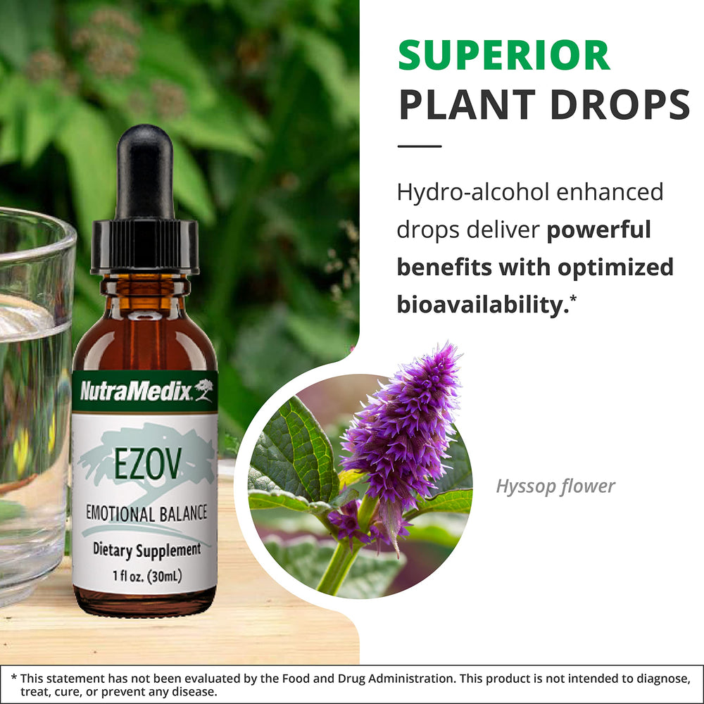 NutraMedix Ezov Hyssop label detail communicates quality and natural ingredients