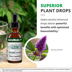 NutraMedix Ezov Hyssop label detail communicates quality and natural ingredients