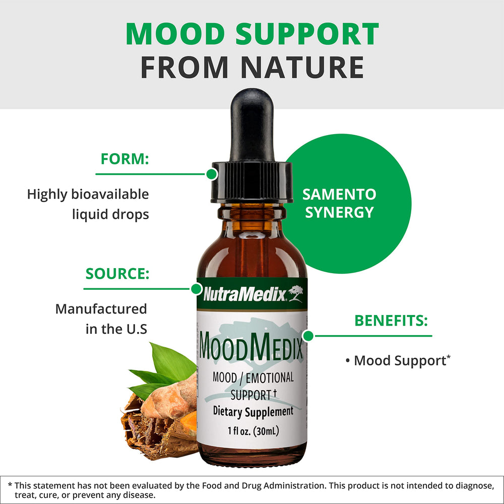 MoodMedix label highlights turmeric and cat's claw immune-support blend.