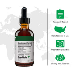 Nutramedix Nutra BRT liquid pour highlighting easy daily dosing.