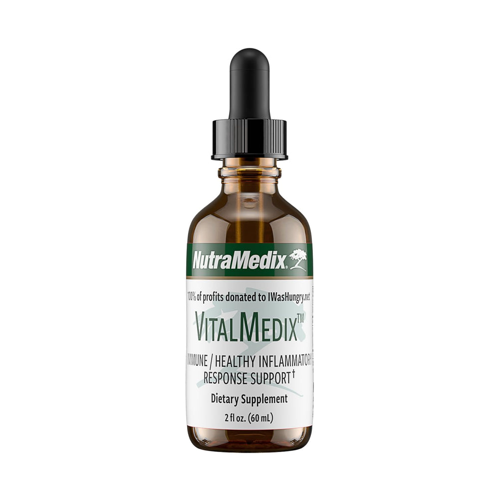 NutraMedix VitalMedix bottle front with vibrant label for daily immune support