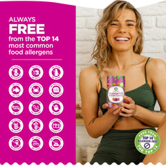 Nutramin is nut-free and gluten-free, suitable for sensitive diets.