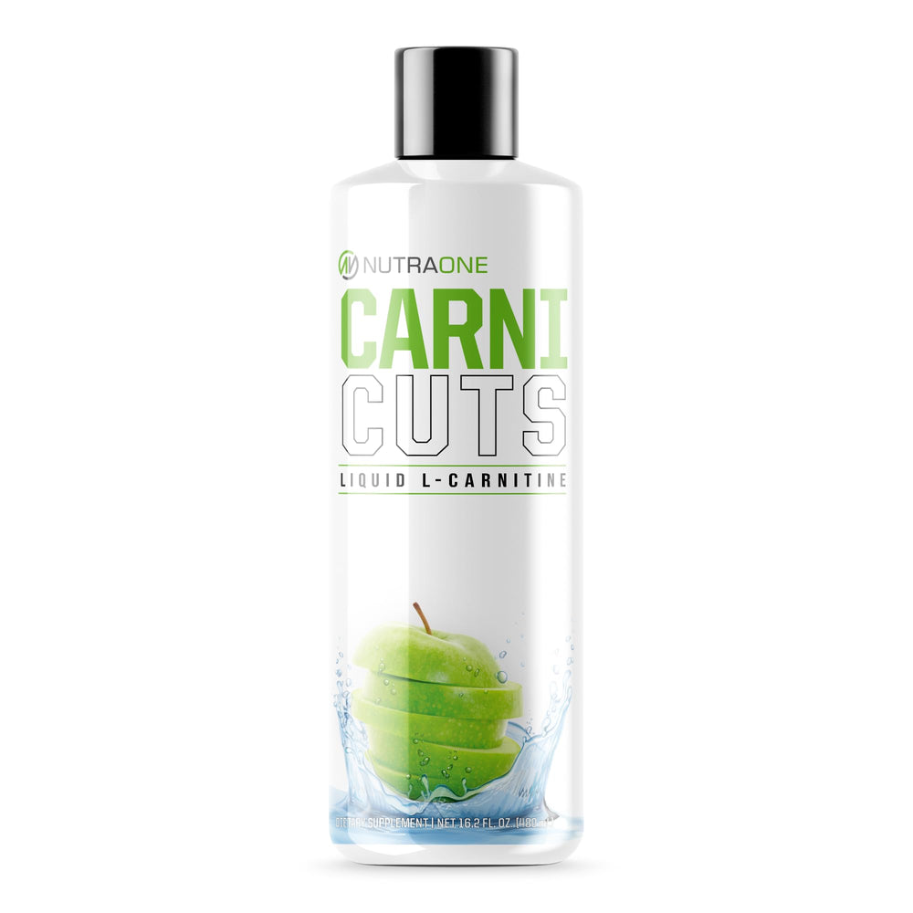 NutraOne Carnicuts Green Apple bottle highlighting stimulant-free energy support