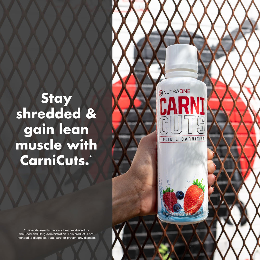 NutraOne Carnicuts ingredients panel notes 1500 mg L-Carnitine per serving