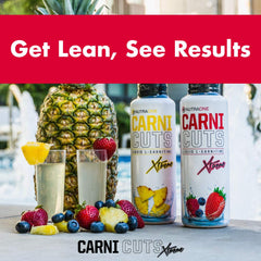 Packaging box of NutraOne Carnicuts Xtreme Berry Blast highlighting USA-made quality.