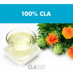 Ingredient profile of NutraOne CLAOne highlighting natural CLA sources.