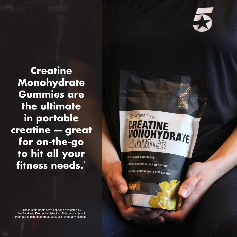 NutraOne Creatine Monohydrate Gummies deliver tasty supplement for quick consumption.