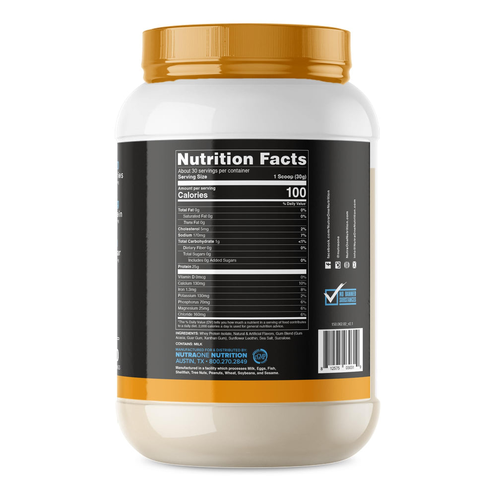 NutraOne IsolateOne serving shake ready to mix after workouts