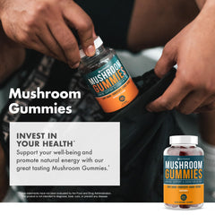 NutraOne Mushroom Gummies Raspberry texture-closeup capturing vibrant Raspberry flavor hints.