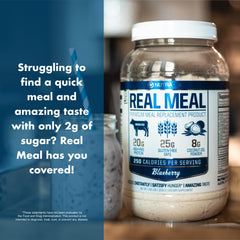 NutraOne Real Meal nutrition label close up for transparent details