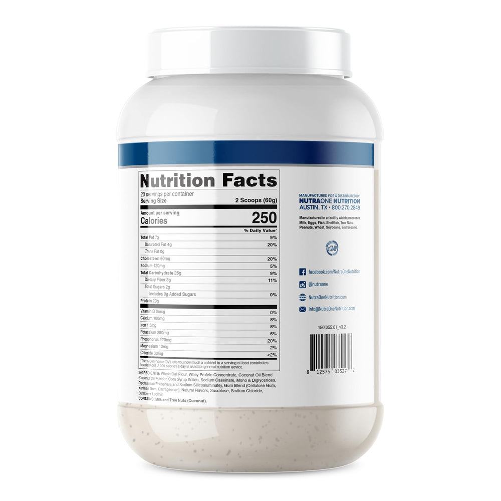 NutraOne Real Meal whey protein scoop ready to mix