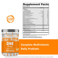 NutraOne VitalityOne 30-serving packaging highlighting convenient daily use.