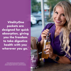 NutraOne VitalityOne GMP-quality ingredients badge on box.