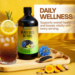 NutraPeaks elderberry and probiotics visible in the liquid for digestive balance