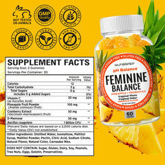 NutraPep Feminine Balance two-gummy daily routine in a lifestyle shot