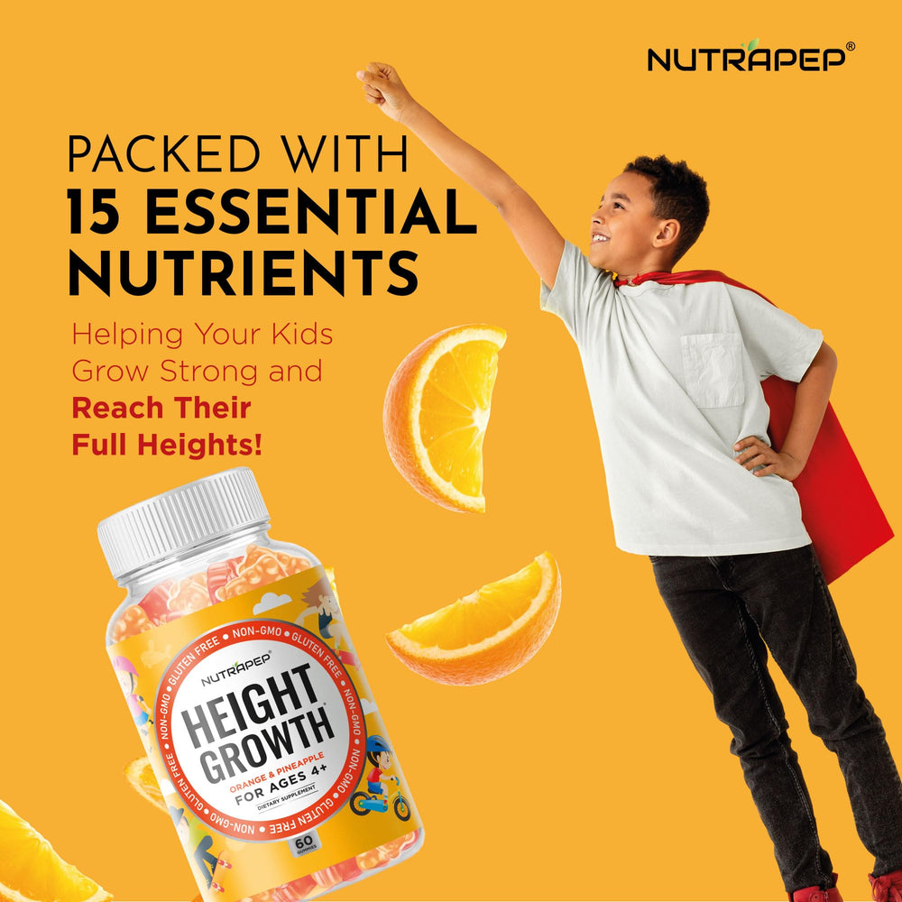 NutraPep ingredients panel featuring calcium, D3, K2 and zinc