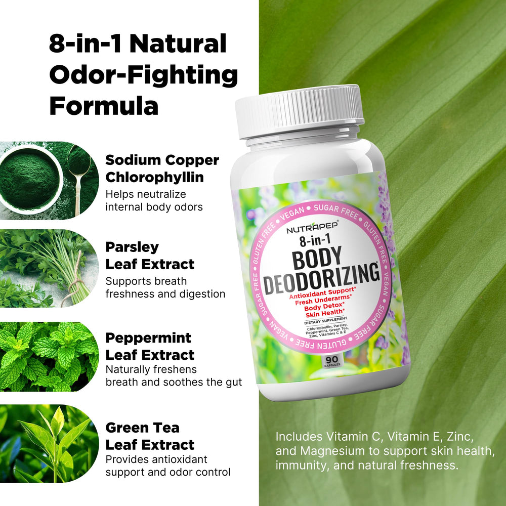 NutraPep zinc and antioxidants supporting skin health and immune support.