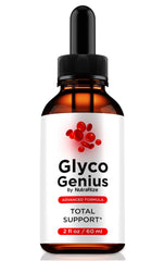 NutraRize Glyco Genius bottle with dropper for easy daily use.