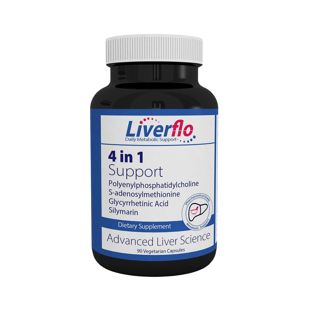 Nutrasal LiverFlo bottle with capsules for convenient daily liver support