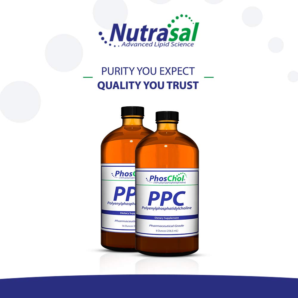 Nutrasal PhosChol bottle in a modern kitchen for daily vitality.
