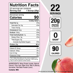 Nutrasumma Clear Whey Peach bottle for on-the-go lactose-free protein