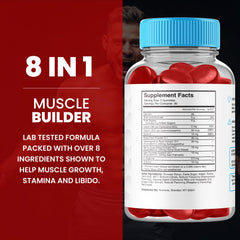 Nutravia gummies ingredient scene featuring Tribulus Maca Horny Goat Weed