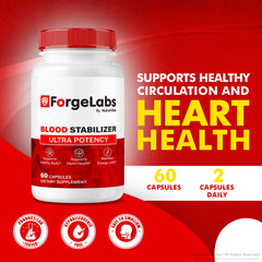 NutraVibe ForgeLabs Blood Stabilizer pour image showing convenient daily dosing routine.