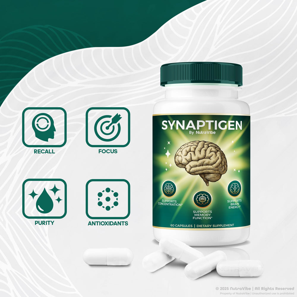 Synaptigen pills being poured to suggest daily routine use
