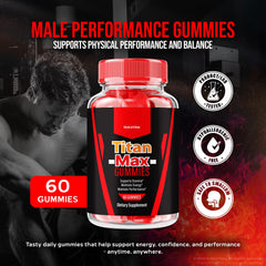 NutraVibe Titan Max label details with ingredients highlighted.