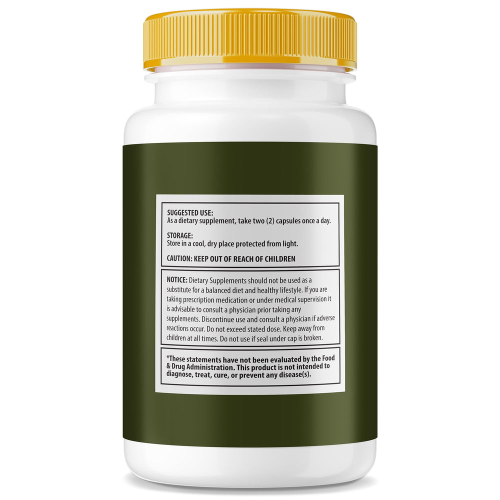 NutraVibe Virile Forge bottle back showing usage notes and premium support.
