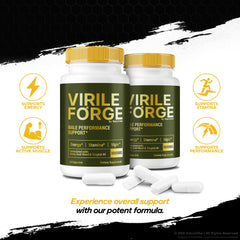 NutraVibe Virile Forge packaging box on display for gifting and shelf appeal.