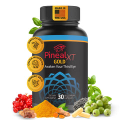 Nutraville Pineal XT Gold: bote frontal para favorecer enfoque diario y bienestar.
